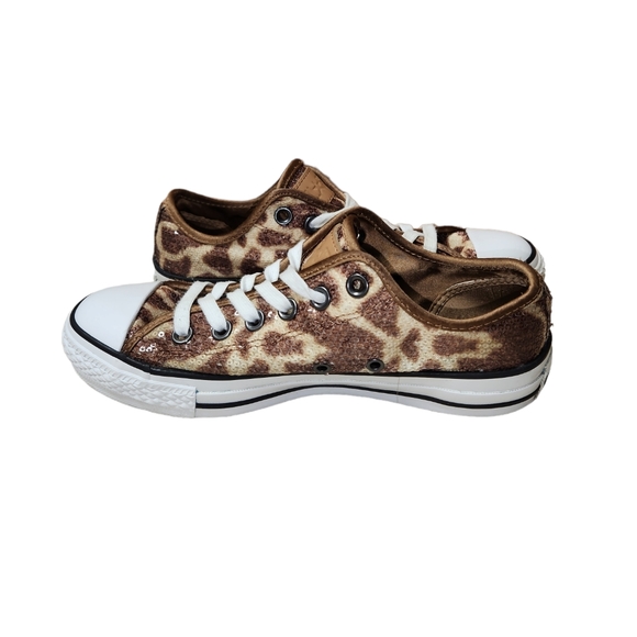 Chuck Taylor giraffe print sequined Sneakers Size 7 - Picture 6 of 8
